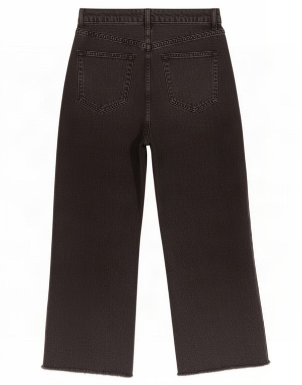 Blugi Topshop pentru femei cu talie înaltă cu picioare largi L26 L24 gri