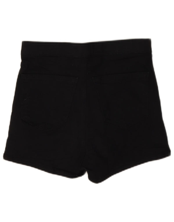 Pantaloni scurți din blugi Joni Topshop pentru femei UK 12 Medium W28 Bumbac negru