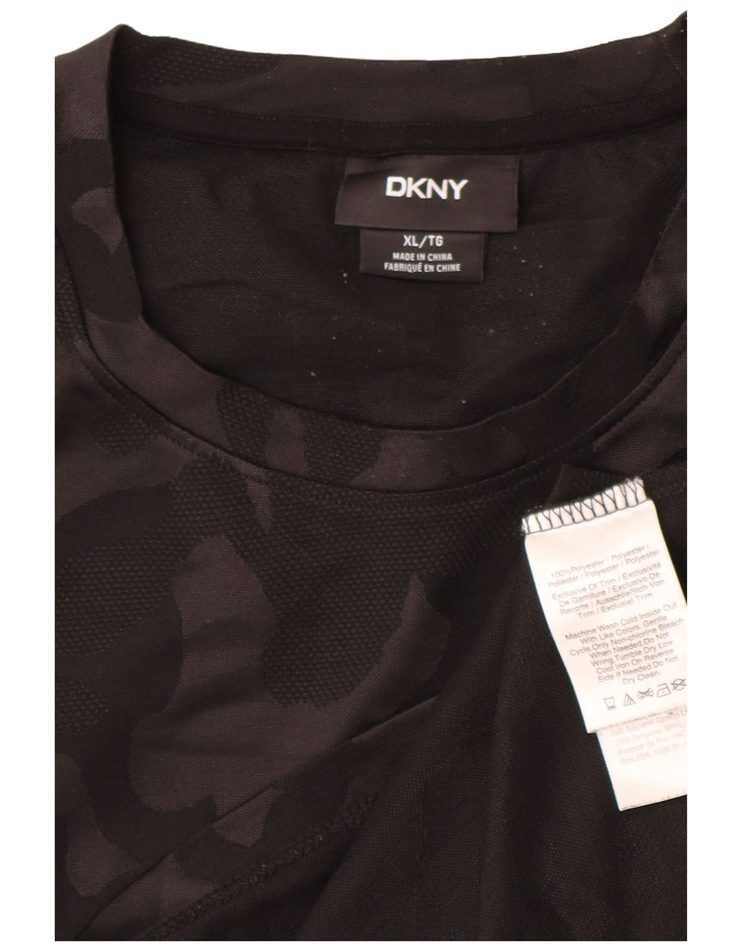 Tricou pentru bărbați DKNY Top XL poliester camuflaj negru