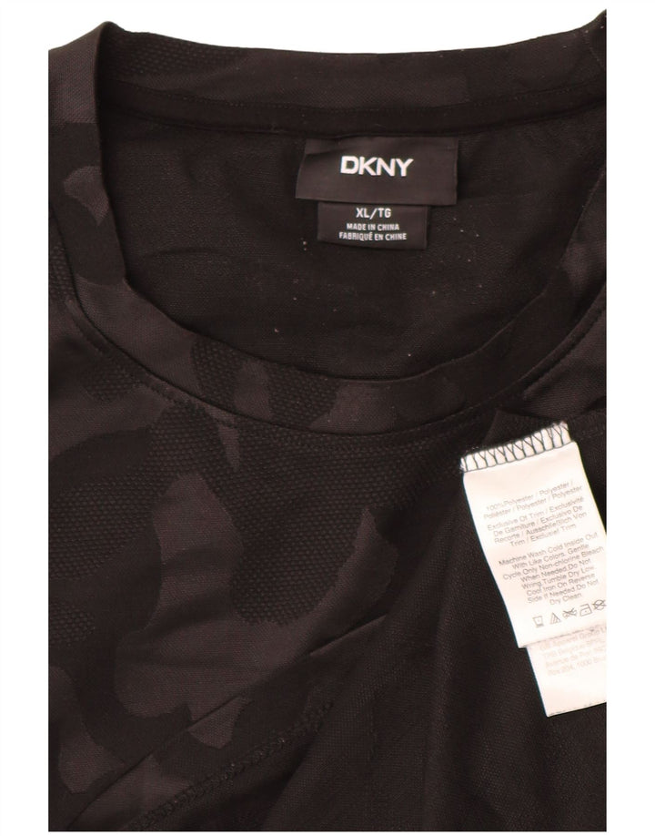 Tricou pentru bărbați DKNY Top XL poliester camuflaj negru