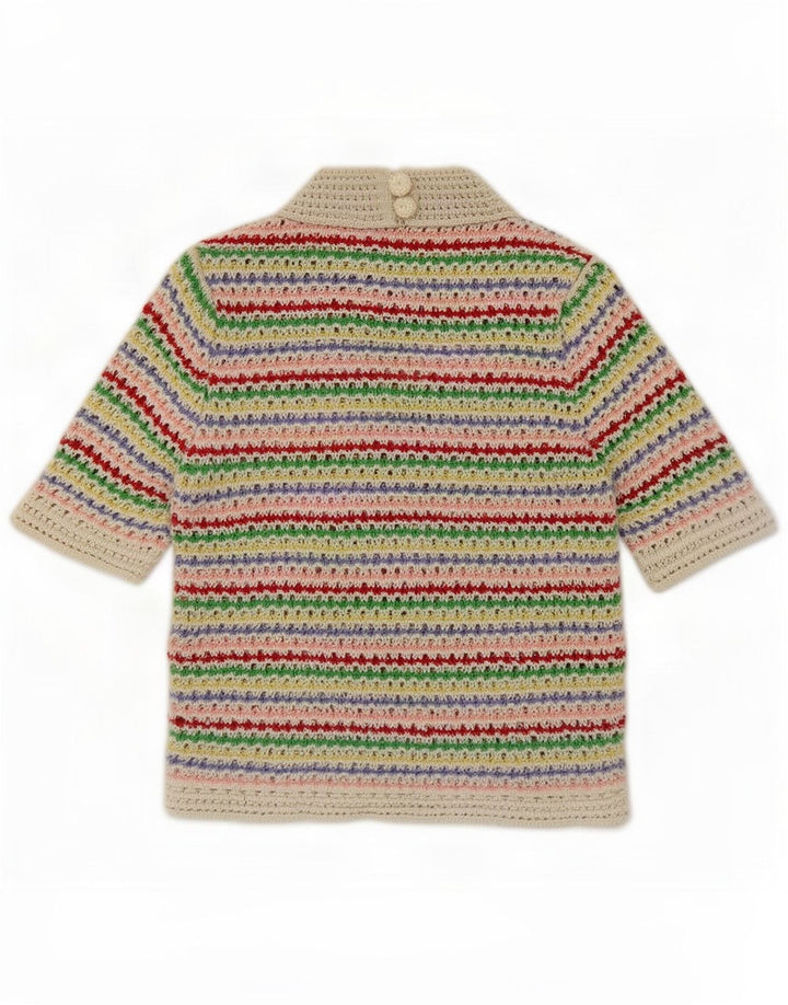 Crop Top Crochet pentru Damă Zara UK 12 Bumbac cu dungi medii, multicolore