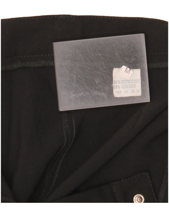 Pantaloni chino bootcut pentru femei VINTAGE L30 L32 Poliester negru