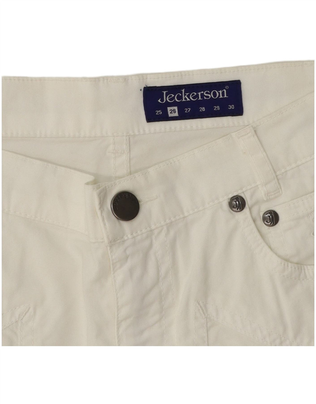 Bermude pentru damă Jeckerson W26 Small Bumbac alb