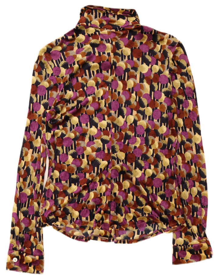 Bluză cămașă din velur pentru femei Divina UK 12 Medium Multicolore cu pete