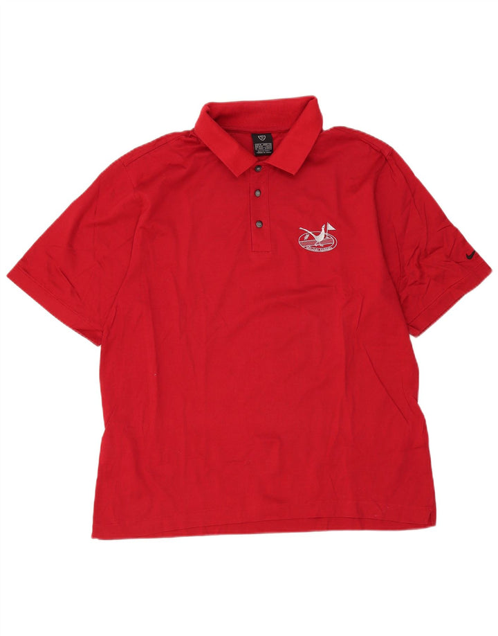 Tricou polo Nike pentru bărbați Marea Britanie 39/41, bumbac roșu mediu
