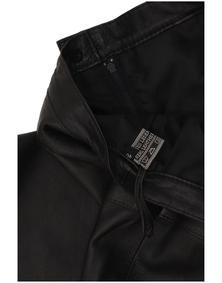 Fusta din piele vintage pentru femei EU 40 Medium W30 Piele neagra