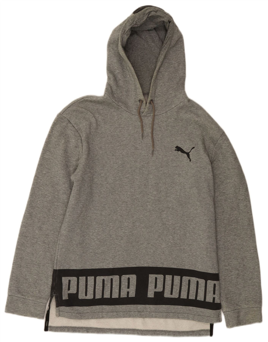 Pulover pentru bărbați Puma Graphic Hoodie Jumper mic, gri, color block, bumbac