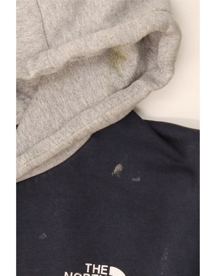 Pulover cu glugă pentru bărbați THE NORTH FACE, din bumbac colorblock, albastru marin mediu