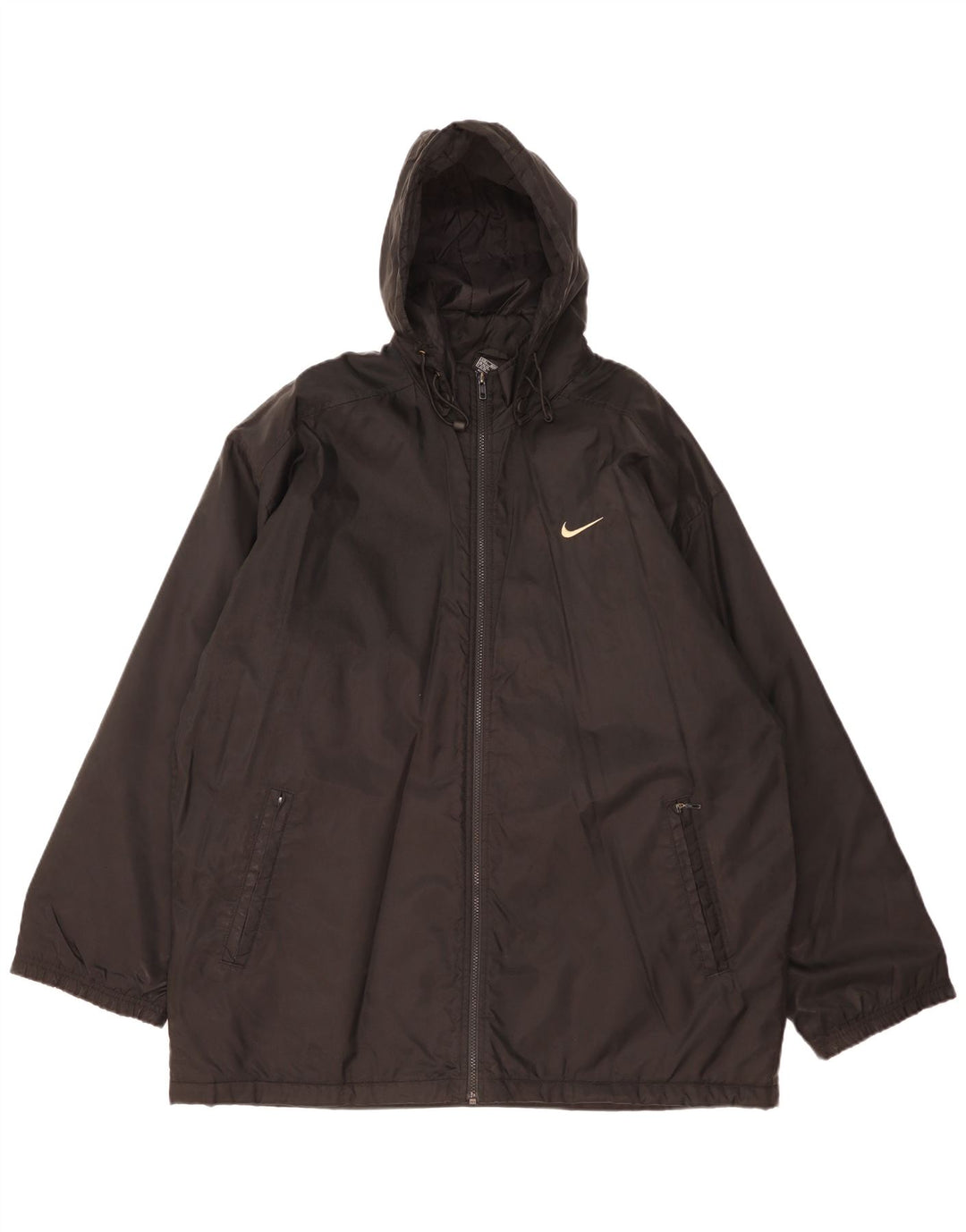 Jachetă de vânt cu glugă cu glugă Nike pentru bărbați Marea Britanie 42/44 Poliester negru mare