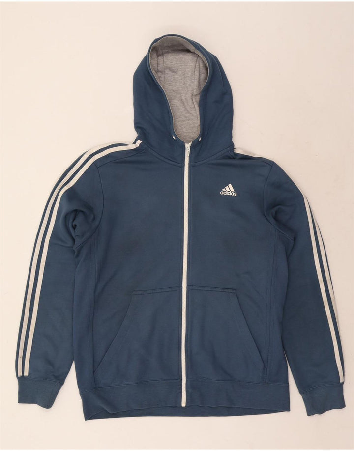 Pulover Adidas Climalite pentru bărbați, cu fermoar, poliester, albastru mare