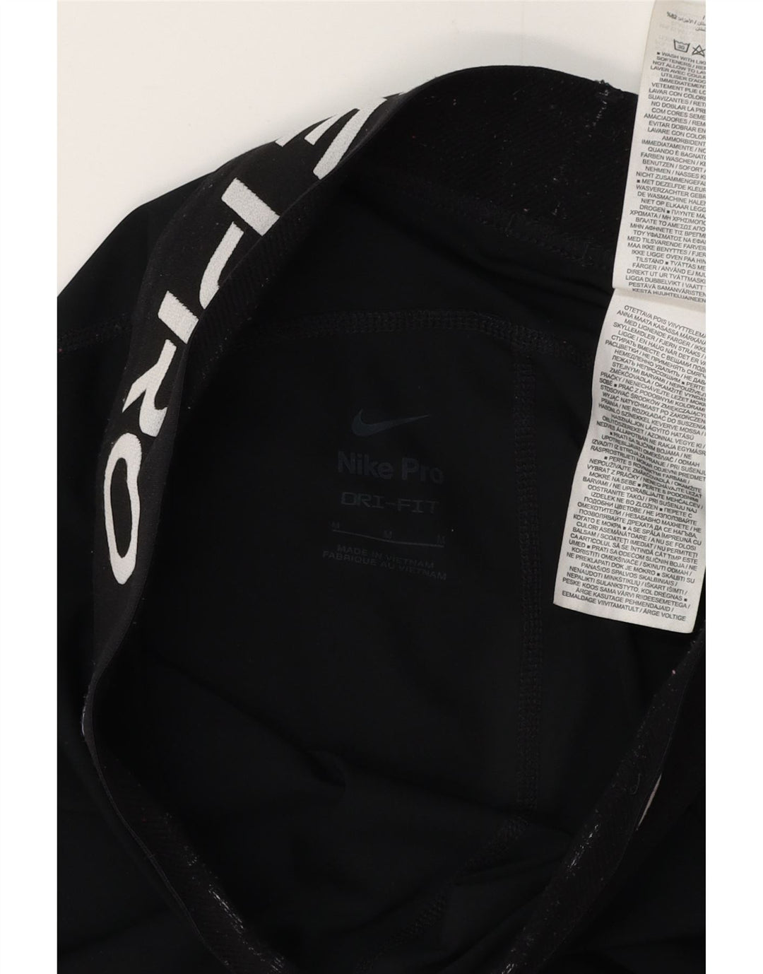 Leggings NIKE Dri Fit Graphic pentru femei UK 12 Poliester mediu negru