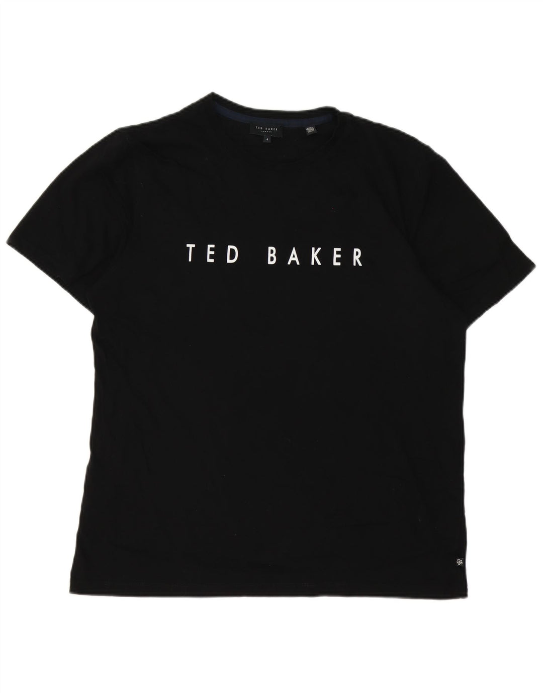 Tricou grafic pentru bărbați Ted Baker Mărimea 4 mare, bumbac negru