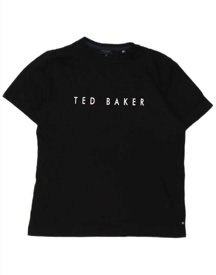 Tricou grafic pentru bărbați Ted Baker Mărimea 4 mare, bumbac negru