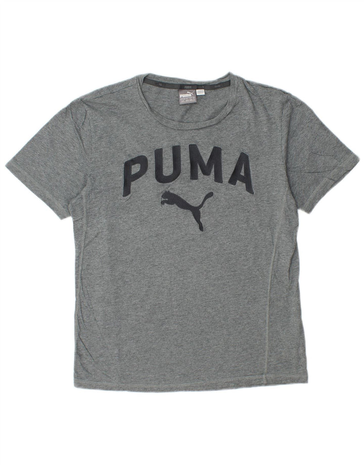 Tricou grafic Puma pentru bărbați Top, bumbac, gri mediu