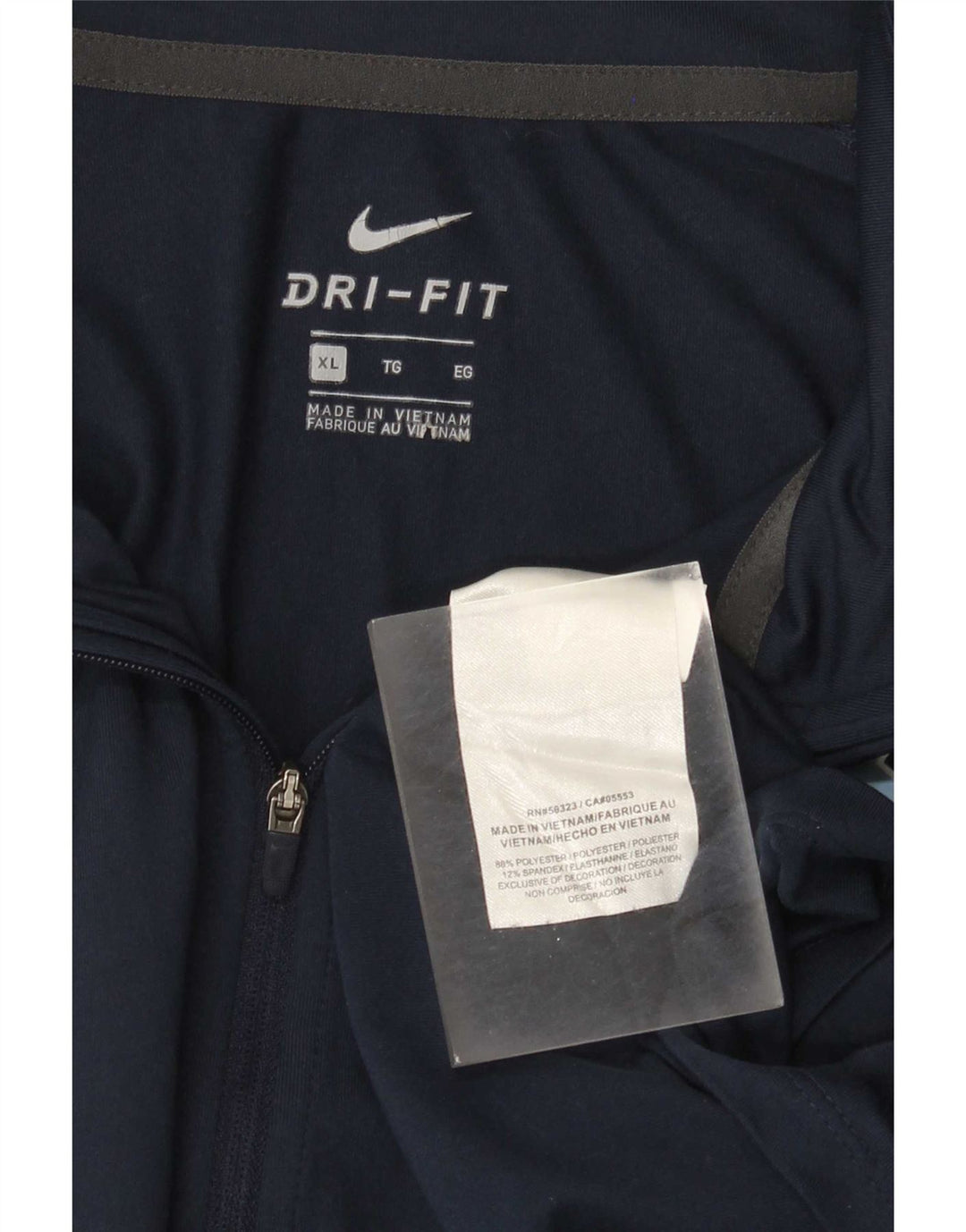 Top de trening Nike pentru bărbați Dri Fit Graphic Zip Neck Pullover XL Bleumarin