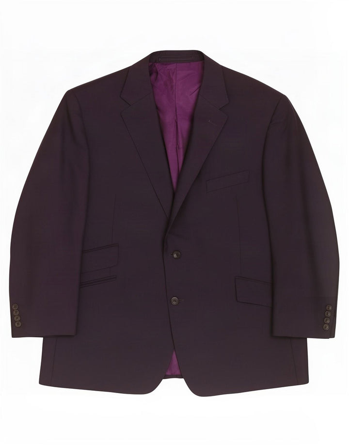 Jachetă pentru bărbați Marks & Spencer, scurtă, cu 2 nasturi, UK 48 2XL Lână bleumarin