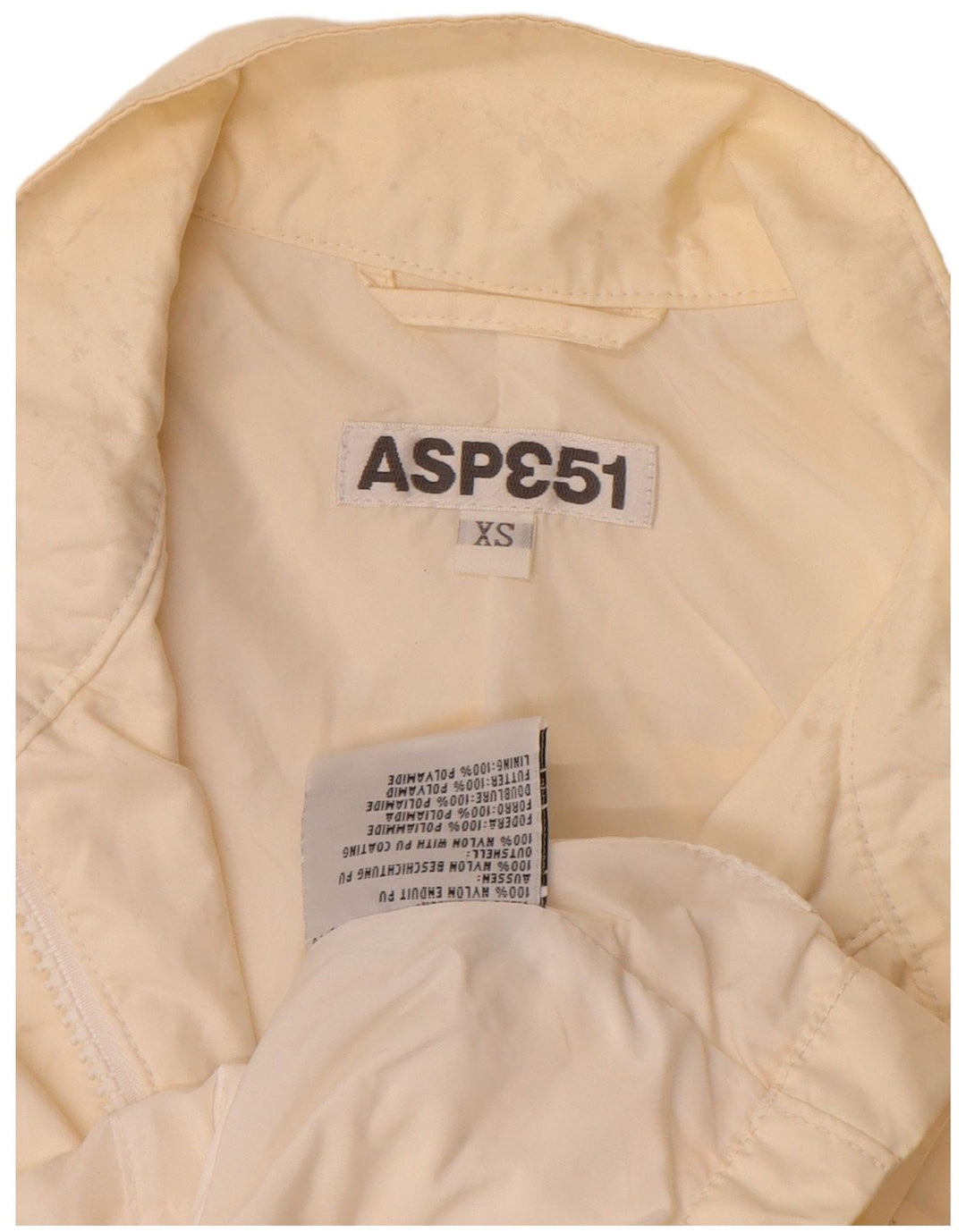 Jachetă vintage pentru femei, UK 6 XS, bej, nailon