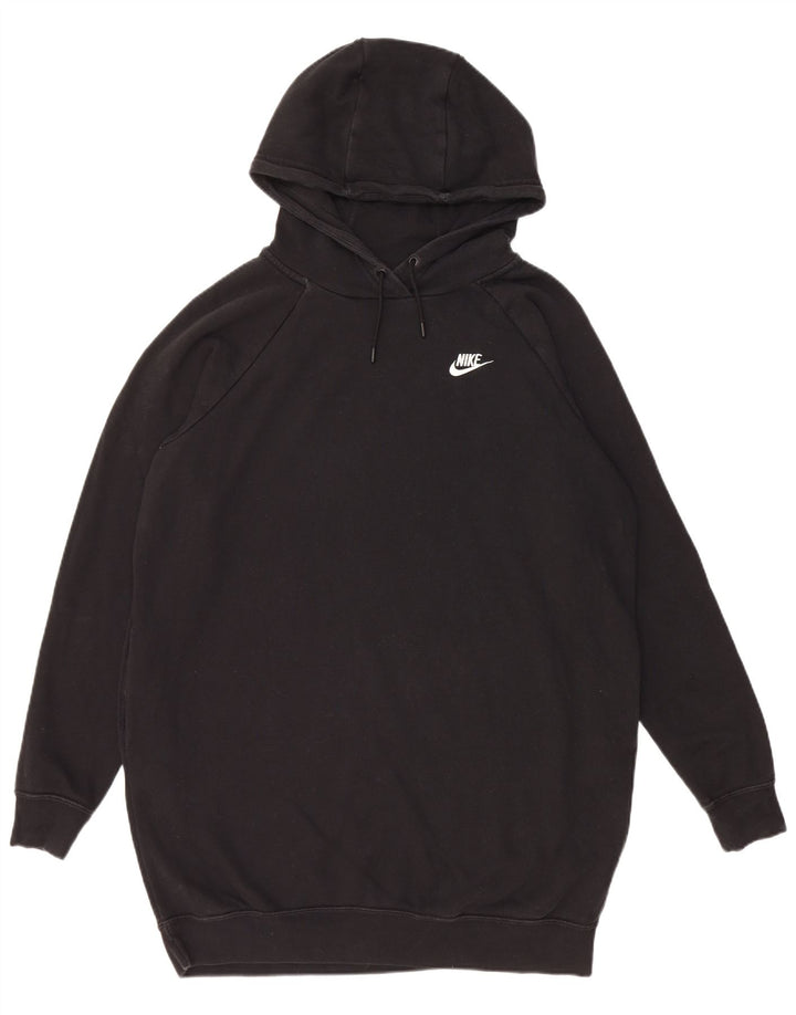 Pulover supradimensionat pentru femei Nike cu paragate UK 14, bumbac mediu negru