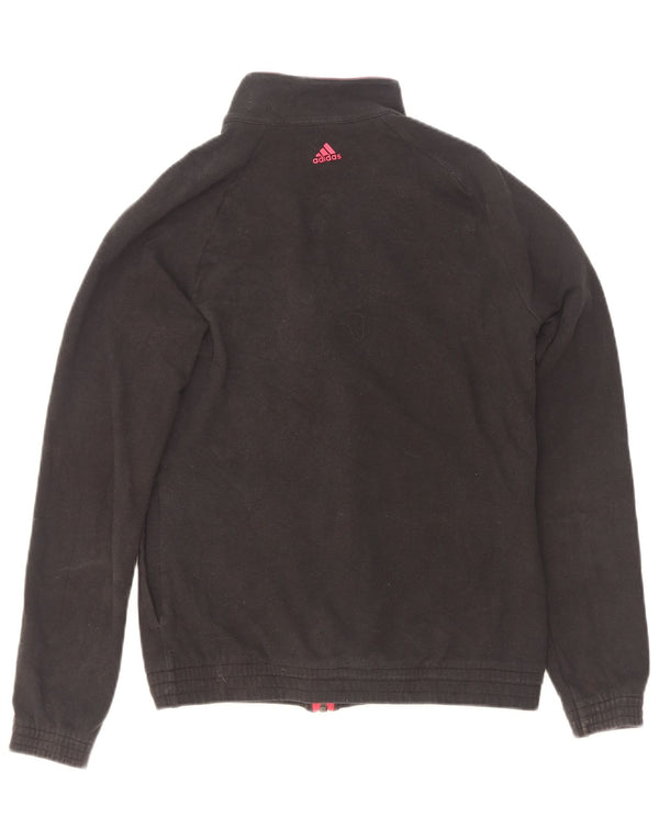Jachetă de top cu trening grafic Adidas pentru femei UK 6 XS Negru
