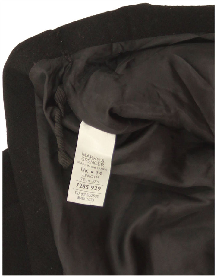 Fustă A-Line pentru femei Marks & Spencer UK 14 Large W32 Poliester negru