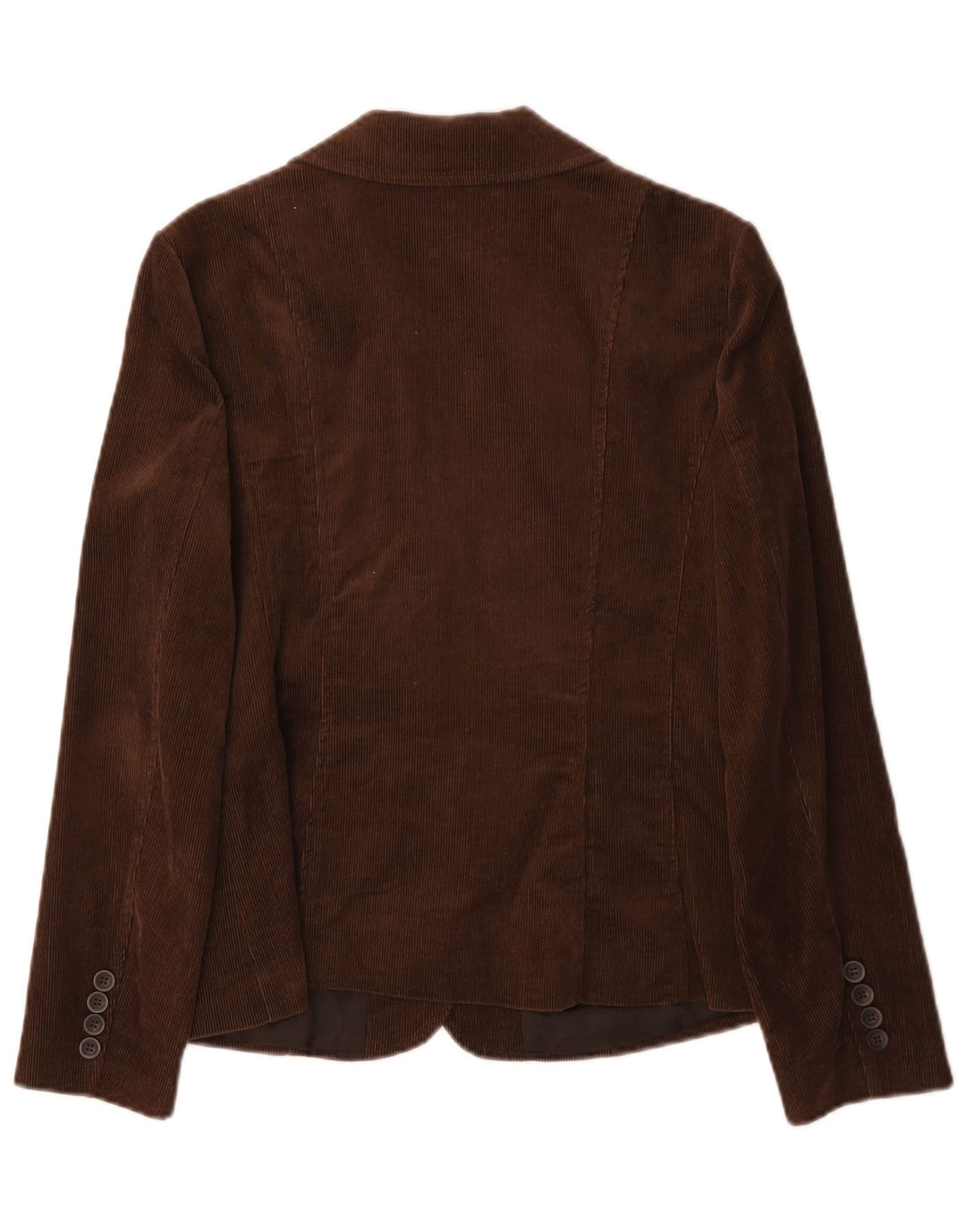 Blazer pentru femei Zara, cu 3 nasturi, din velur, UK 14, mare, maro, bumbac