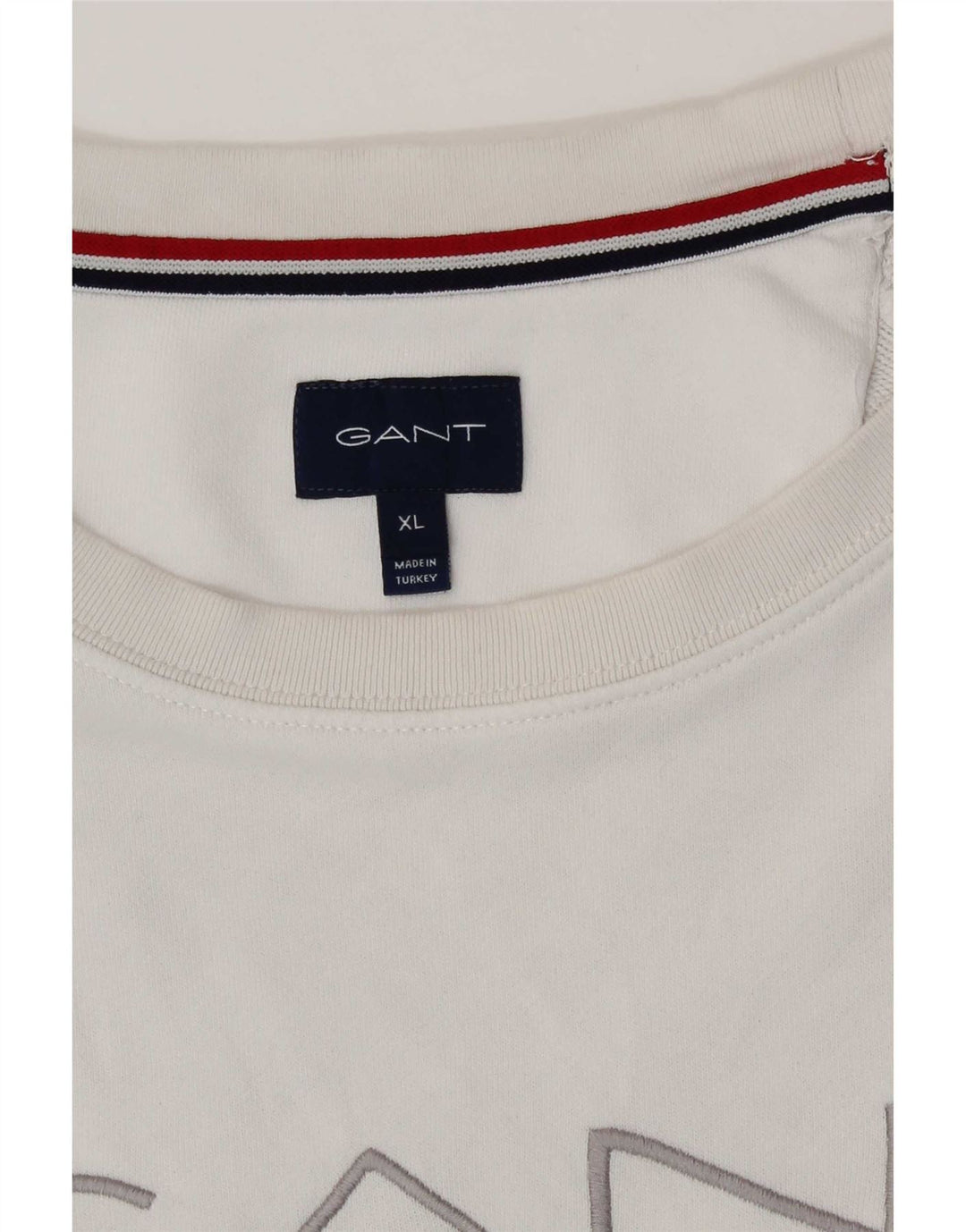 Hanorac grafic pentru bărbați Gant Jumper XL Bumbac alb