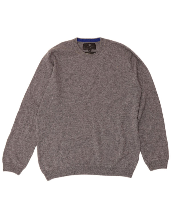 Pulover pentru bărbați MARKS & SPENCER, croit, cu decolteu triplu, gri mediu