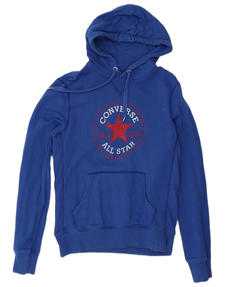 Pulover pentru bărbați Converse Graphic Hoodie, bumbac albastru mediu