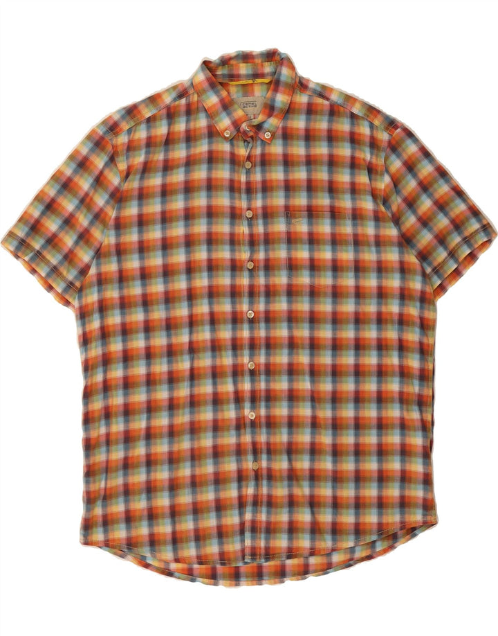 CAMEL ACTIVE Mens Regular Fit Short Sleeve Shirt Large Multicoloured Check Vintage Camel Active and Second-Hand Camel Active from Messina Hembry 