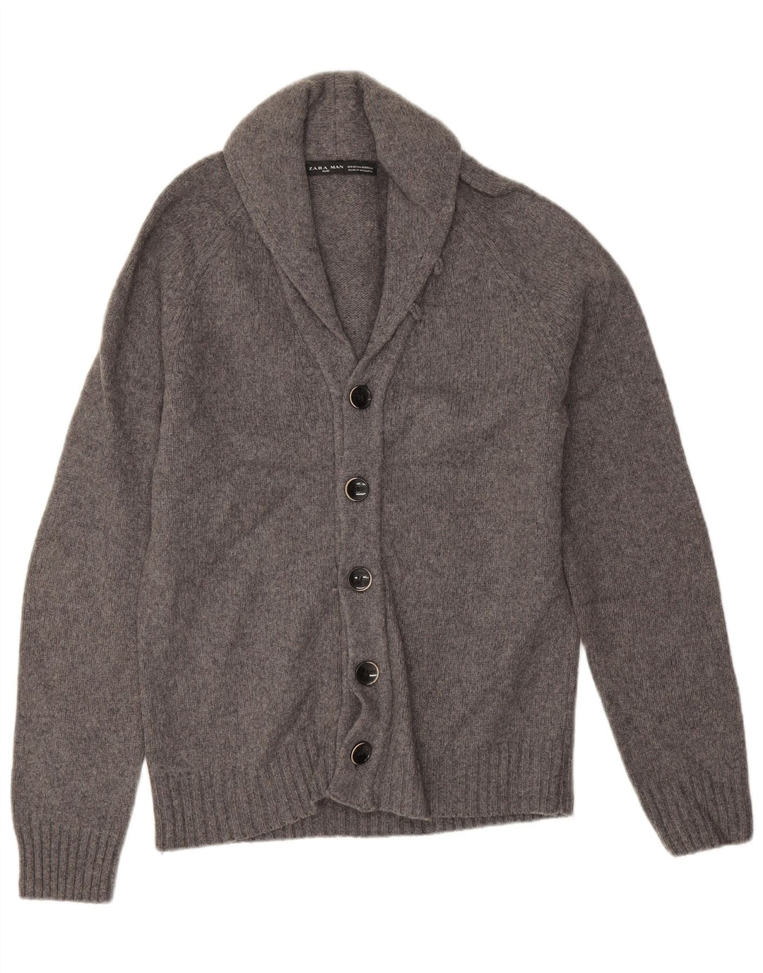 Pulover cardigan pentru bărbați Zara, gri mediu