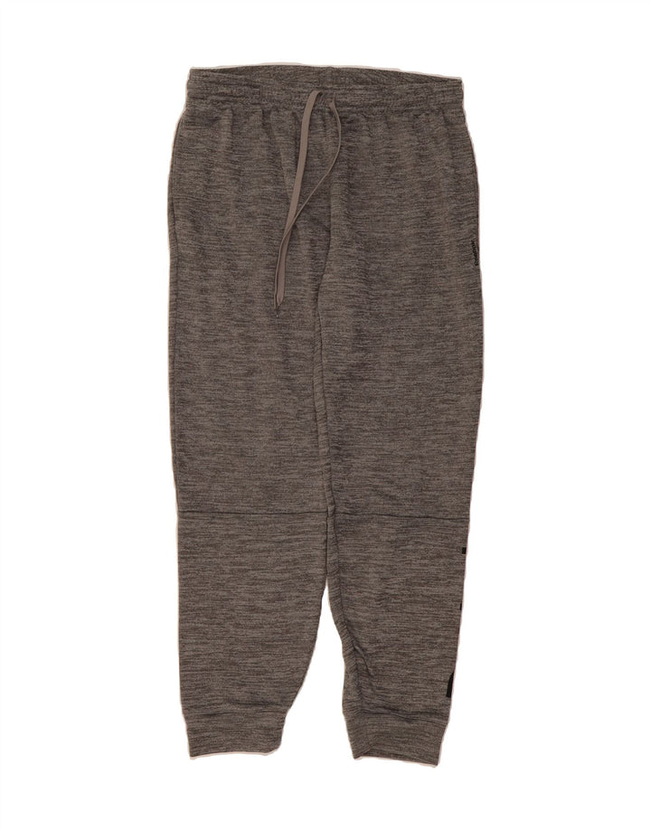 REEBOK Mens Graphic Tracksuit Trousers Joggers XL Grey Flecked Polyester Vintage Reebok and Second-Hand Reebok from Messina Hembry 