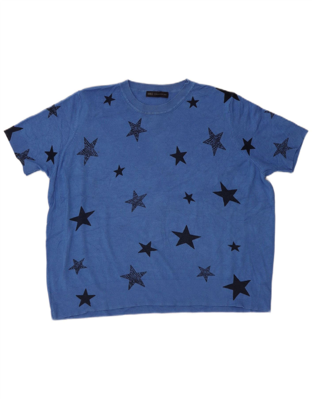 Pulover pentru femei Marks & Spencer, cu model abstract, cu decolteu rotund, UK 20 2XL