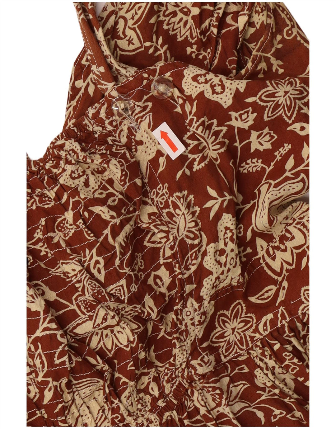 Rochie în formă de A fără mâneci pentru femei Express UK 12 Maro mediu Viscoză florală