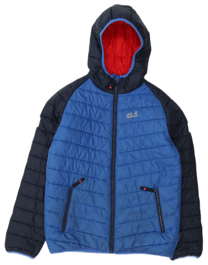 Jack Wolfskin Jachetă căptușită cu glugă pentru băieți 13-14 ani poliester albastru