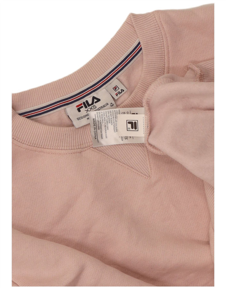 Pulover supradimensionat pentru femei Fila UK 2 2XS Bumbac roz