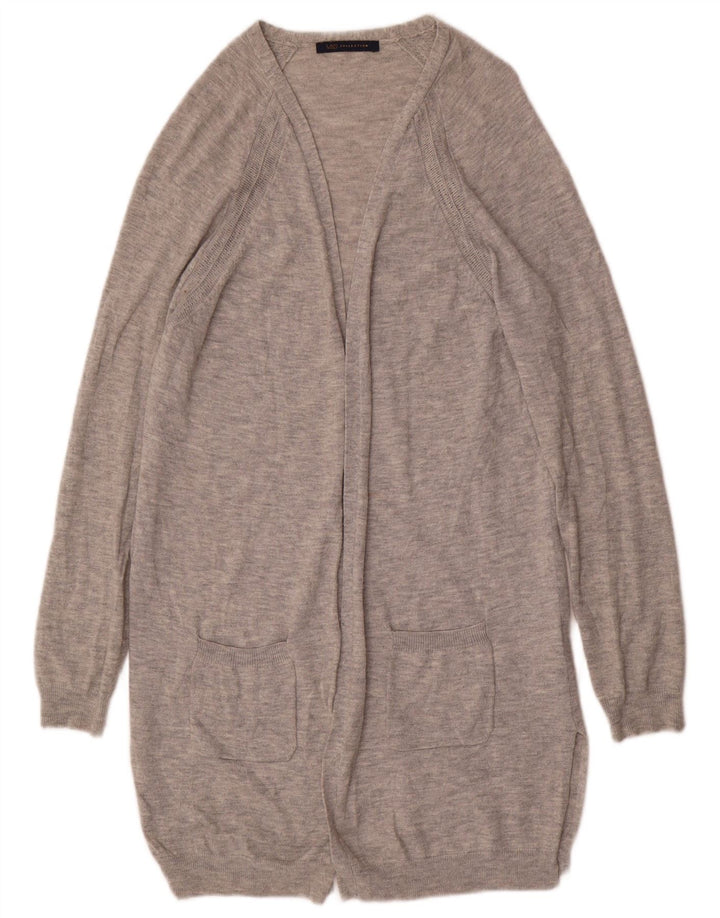 Pulover cardigan deschis pentru femei Marks & Spencer UK 10 Lână gri mică
