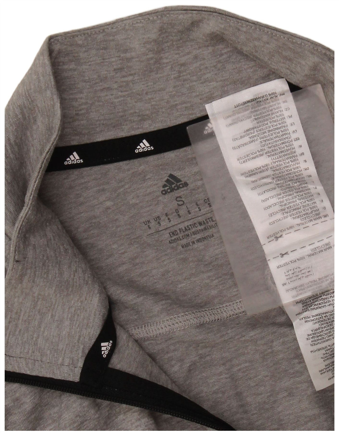 Adidas Aeroready Zip Neck Top pentru bărbați cu mânecă lungă, mic, gri, poliester