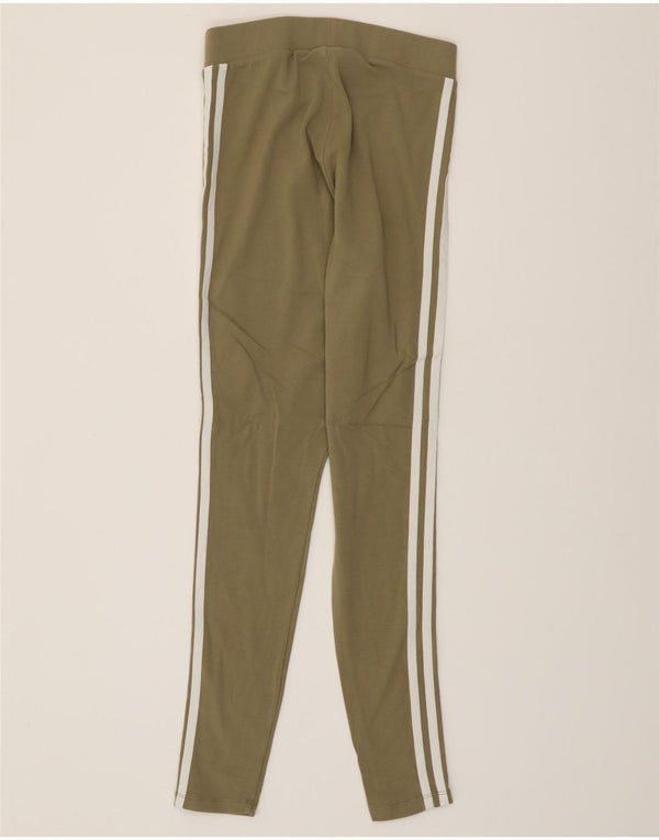 Leggings pentru femei Adidas UK 8 Small Kaki Bumbac