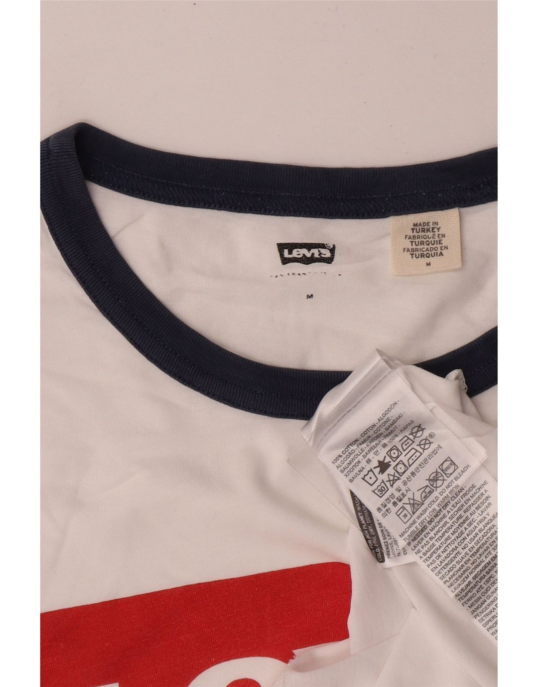 Tricou grafic LEVI'S pentru bărbați Top mediu alb din bumbac clasic