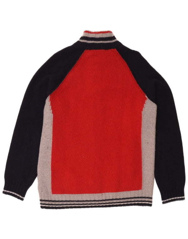 Pulover cardigan pentru bărbați Champion, cu tăiere obișnuită, roșu mare, lână de miel color bloc