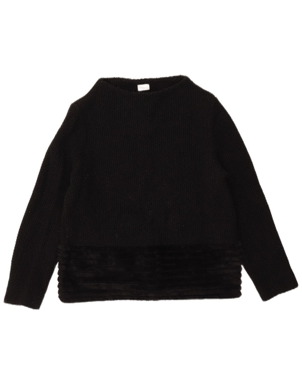 Pulover Marella pentru femei cu gât de barcă UK 14 Medium Negru Acrilic