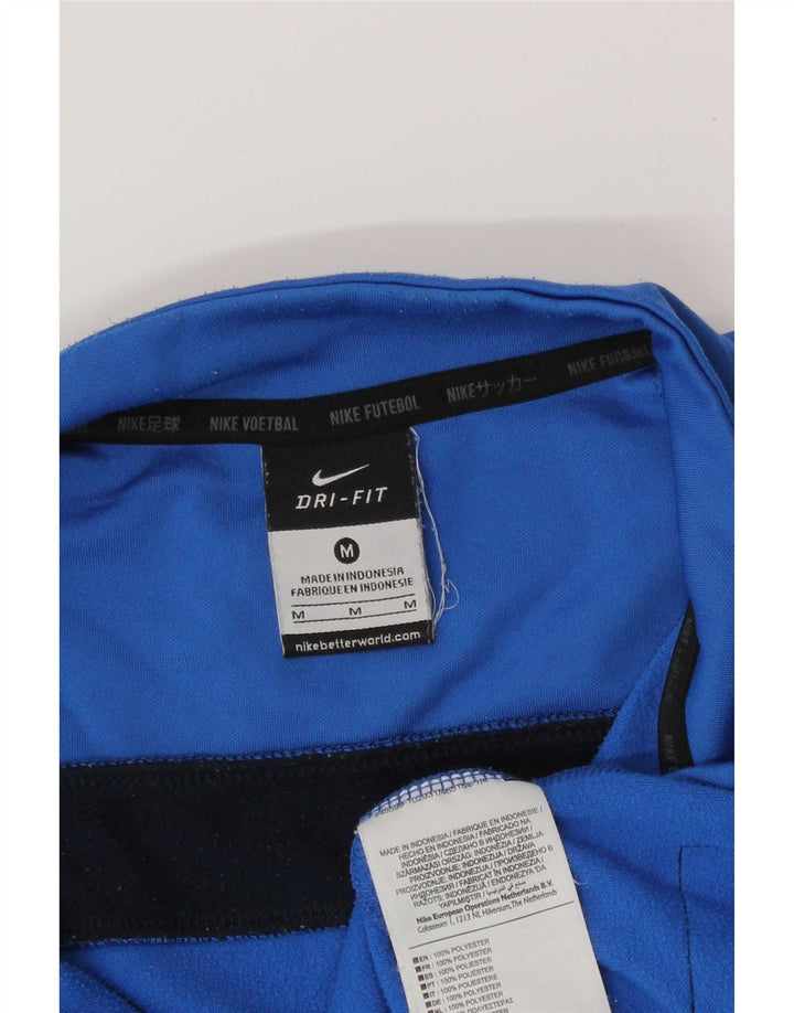 Top de trening Nike Dri Fit Graphic Pulover pentru bărbați, albastru mediu, color block