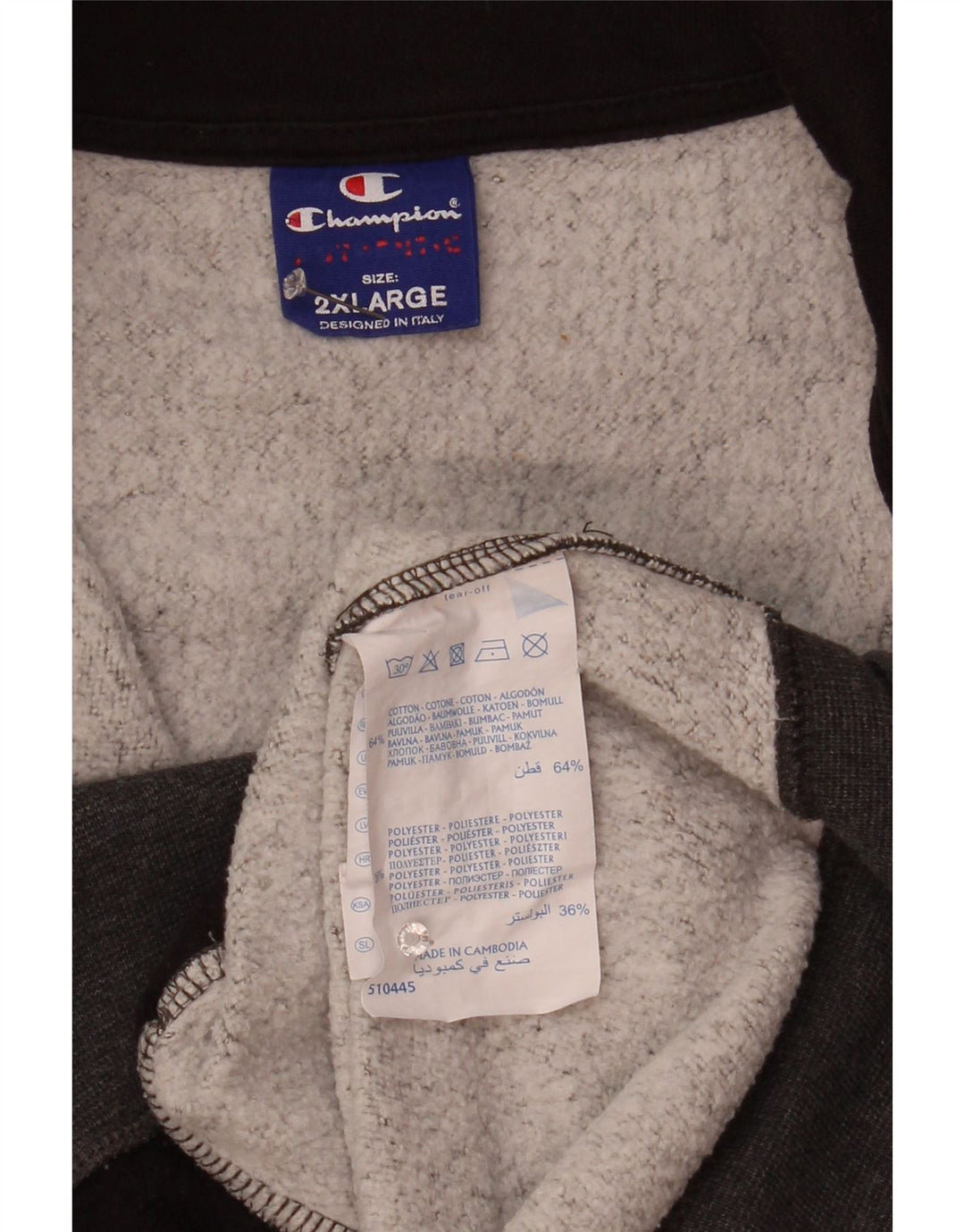 Jachetă de trening pentru bărbați Champion, 2XL, bumbac cu pete gri