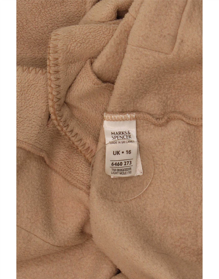 Jachetă fleece pentru femei Marks & Spencer UK 16, mare, bej, poliester