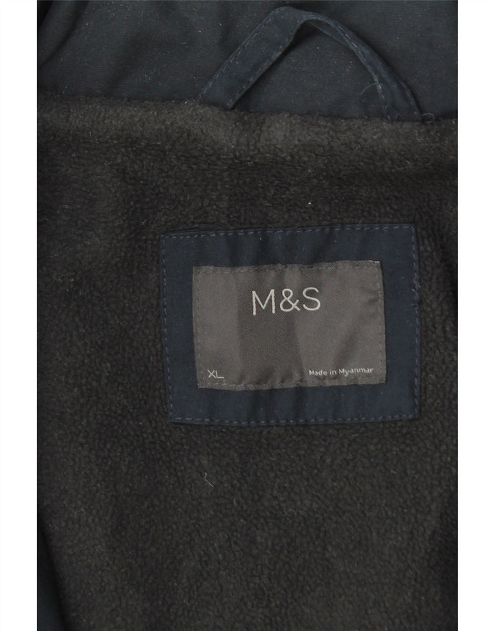 Jachetă de vânt pentru bărbați Marks & Spencer, cu glugă, UK 42 XL bleumarin