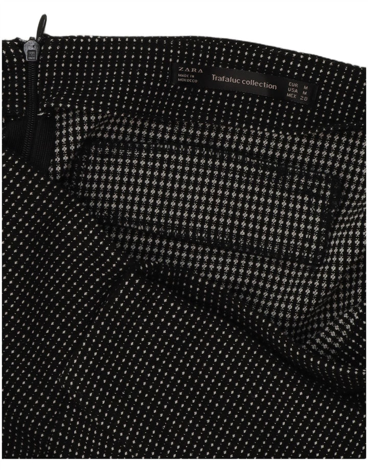 Fusta Mini Wrap Femei Zara Medium W30 Negru Geometric