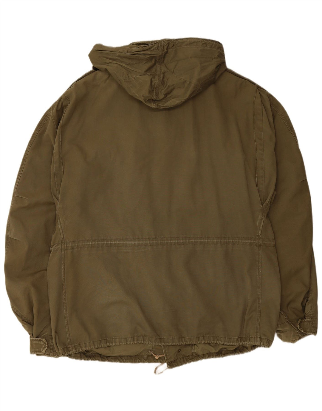 Jachetă militară cu glugă pentru bărbați VINTAGE UK 44 2XL bumbac kaki