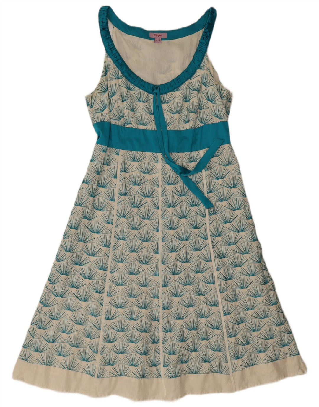 Rochie A-Line pentru femei Monsoon, model abstract, UK 16, mare, alb
