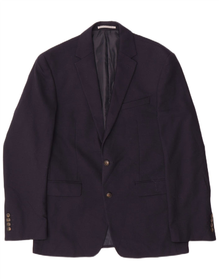 Blazer pentru bărbați Marks & Spencer, cu 2 nasturi, slim fit, UK 38 Medium Bleumarin