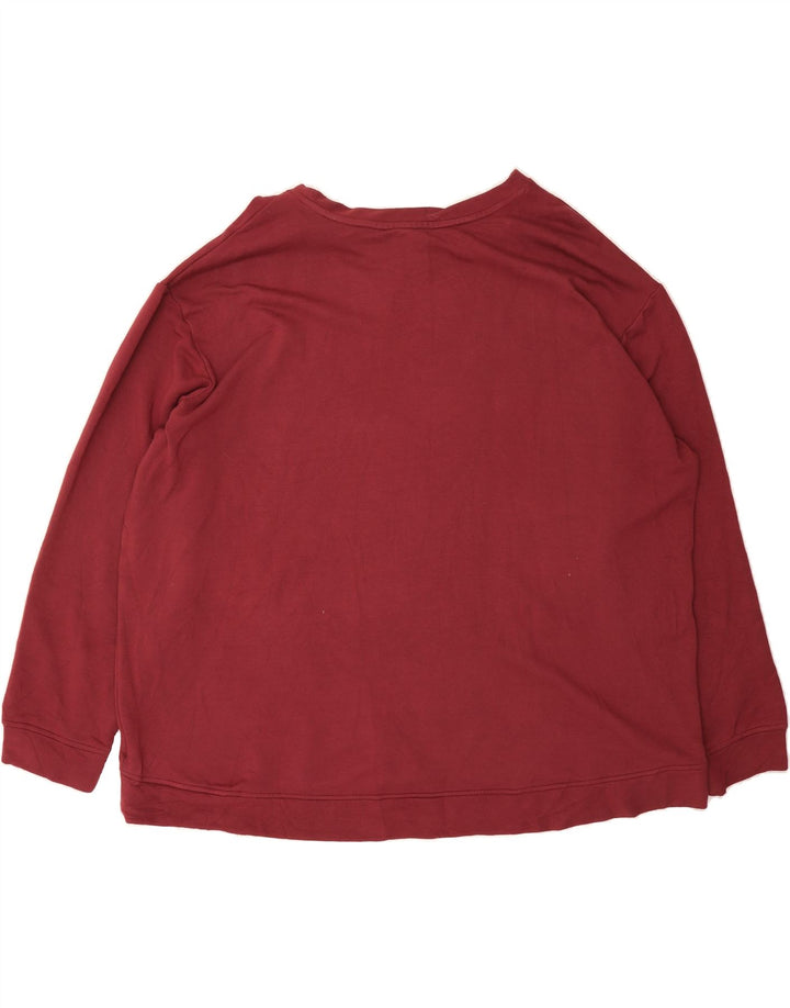 ORVIS Womens Oversized Sweatshirt Jumper UK 20 2XL Burgundy Modal Vintage Orvis and Second-Hand Orvis from Messina Hembry 